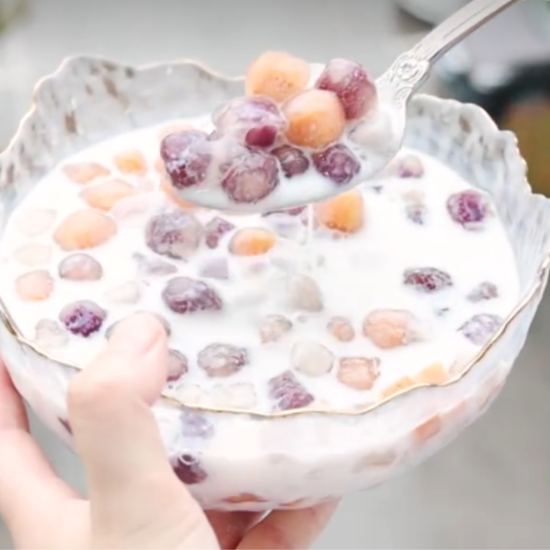Sweet Potato Popping Boba | Ready-to-Use Mochi Q | DIY Desserts & Beverages Toppings