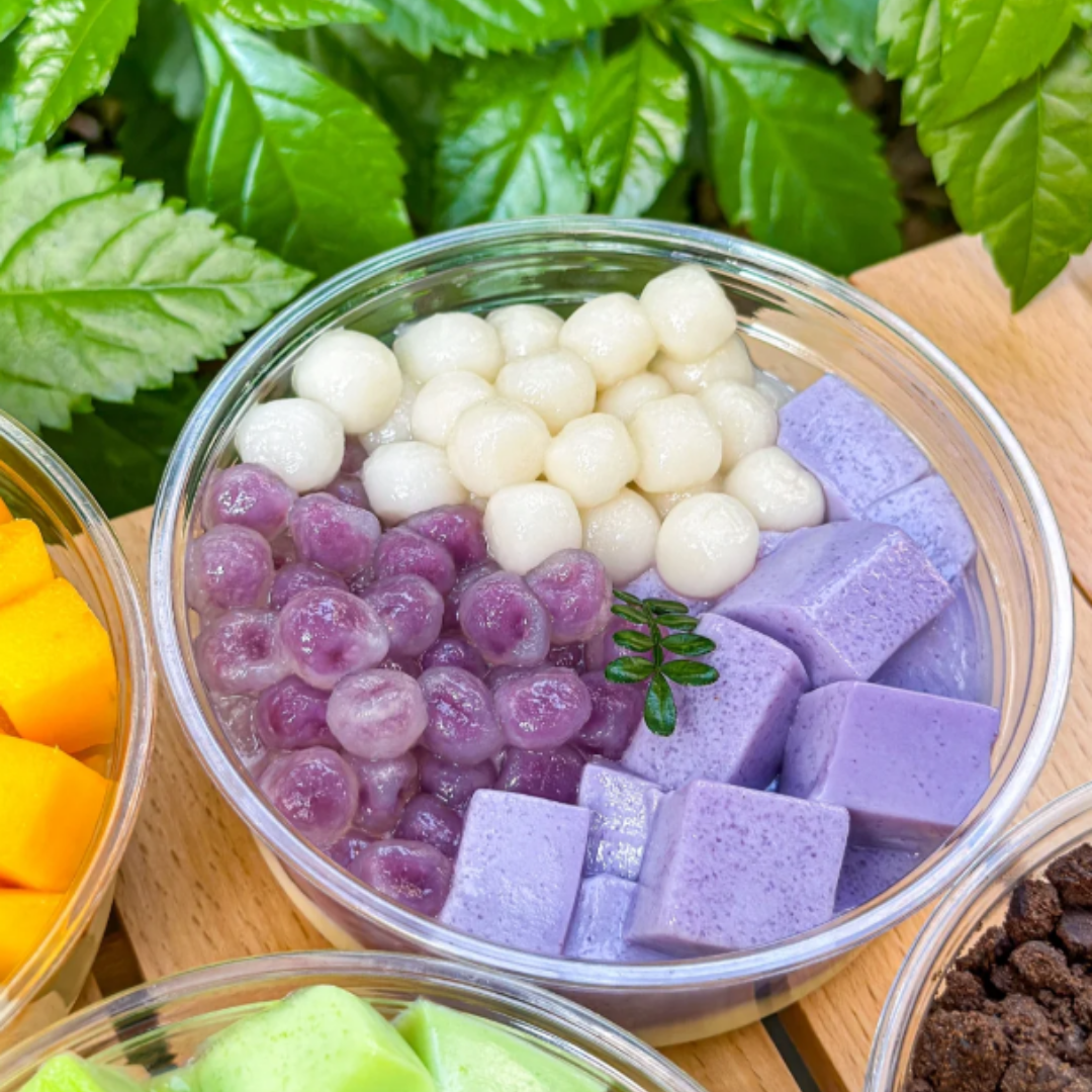 Purple Sweet Potato Popping Boba | Ready-to-Use Mochi Q | DIY Desserts & Beverages Toppings