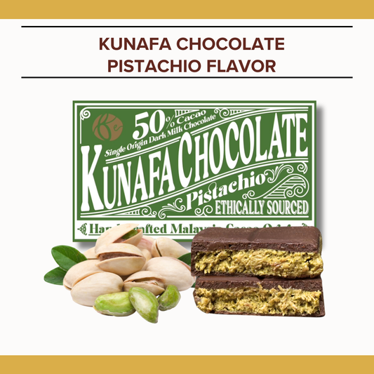 Kunafa Dark Milk Chocolate Pistachio Flavor 200g