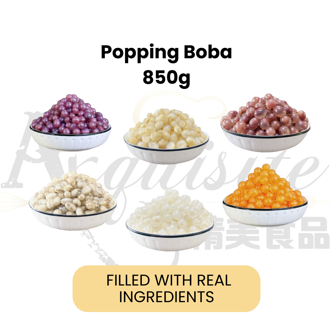 Popping Boba | Ready-to-Use Mochi Q | DIY Desserts & Beverages Toppings | Milk Tea