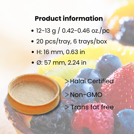 La Rose Noire LRN Vanilla Tart Shells Large Round 81mm