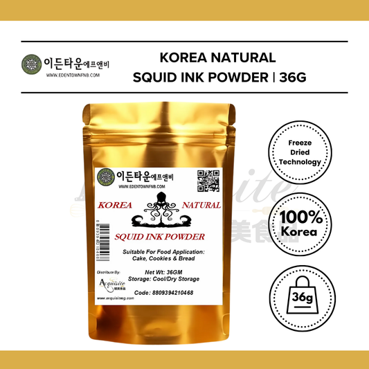 Edentown Korea Natural Black Squid Ink Powder 36g/100g/1kg