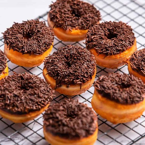 Chocolate Rice on Donut