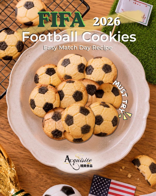Homemade Football Butter Cookies for FIFA 2026 made with UNIFLOUR Cake Flour and Lescure Unsalted Pastry Butter