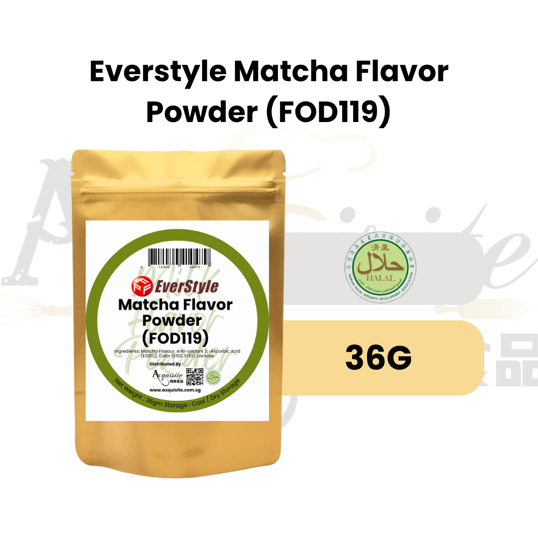 Everstyle Matcha Flavor Powder 36g/500g (FOD119) – Axquisite Pte Ltd