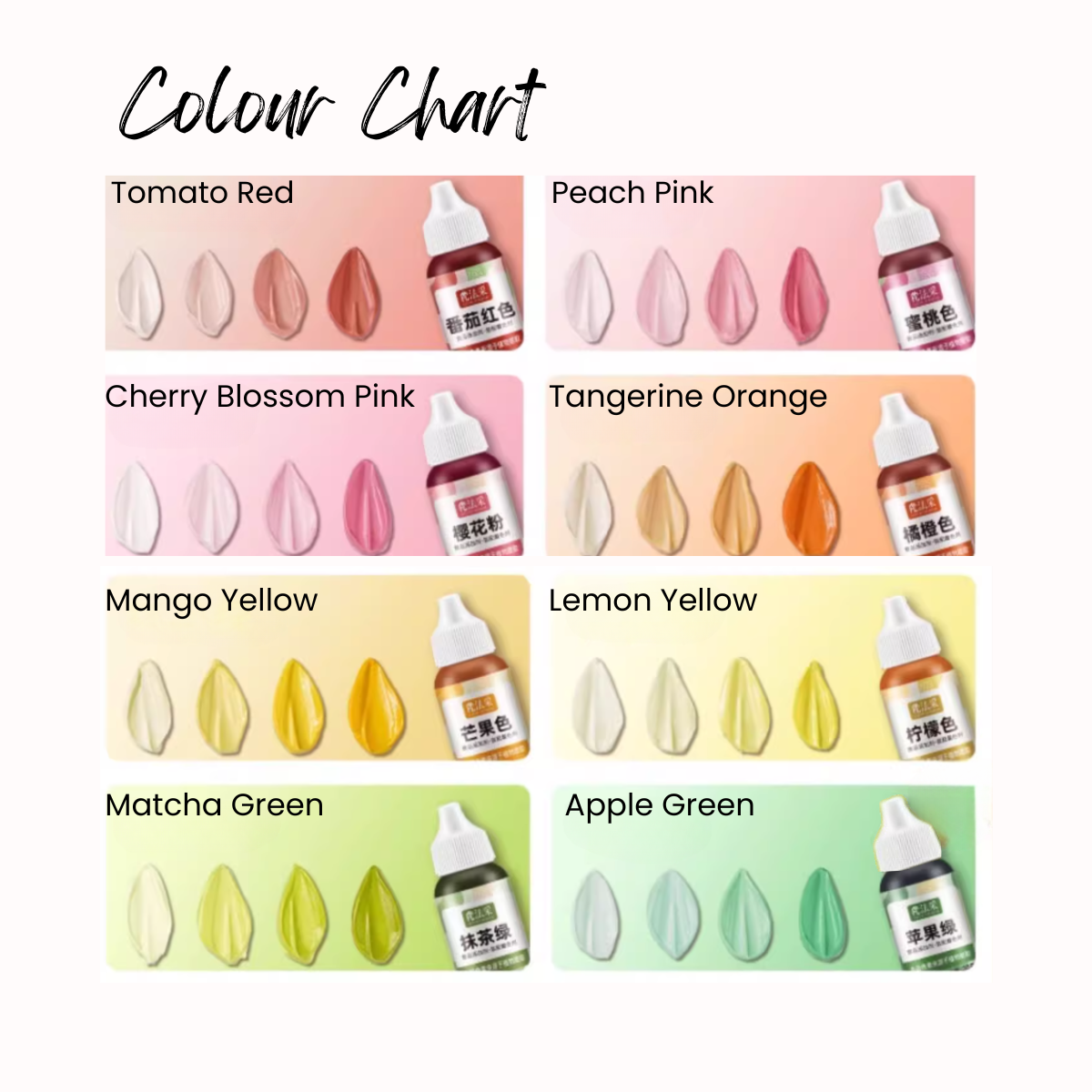 [Bundle of 15] Fleur Couleur Natural Food Colouring 38g x 15