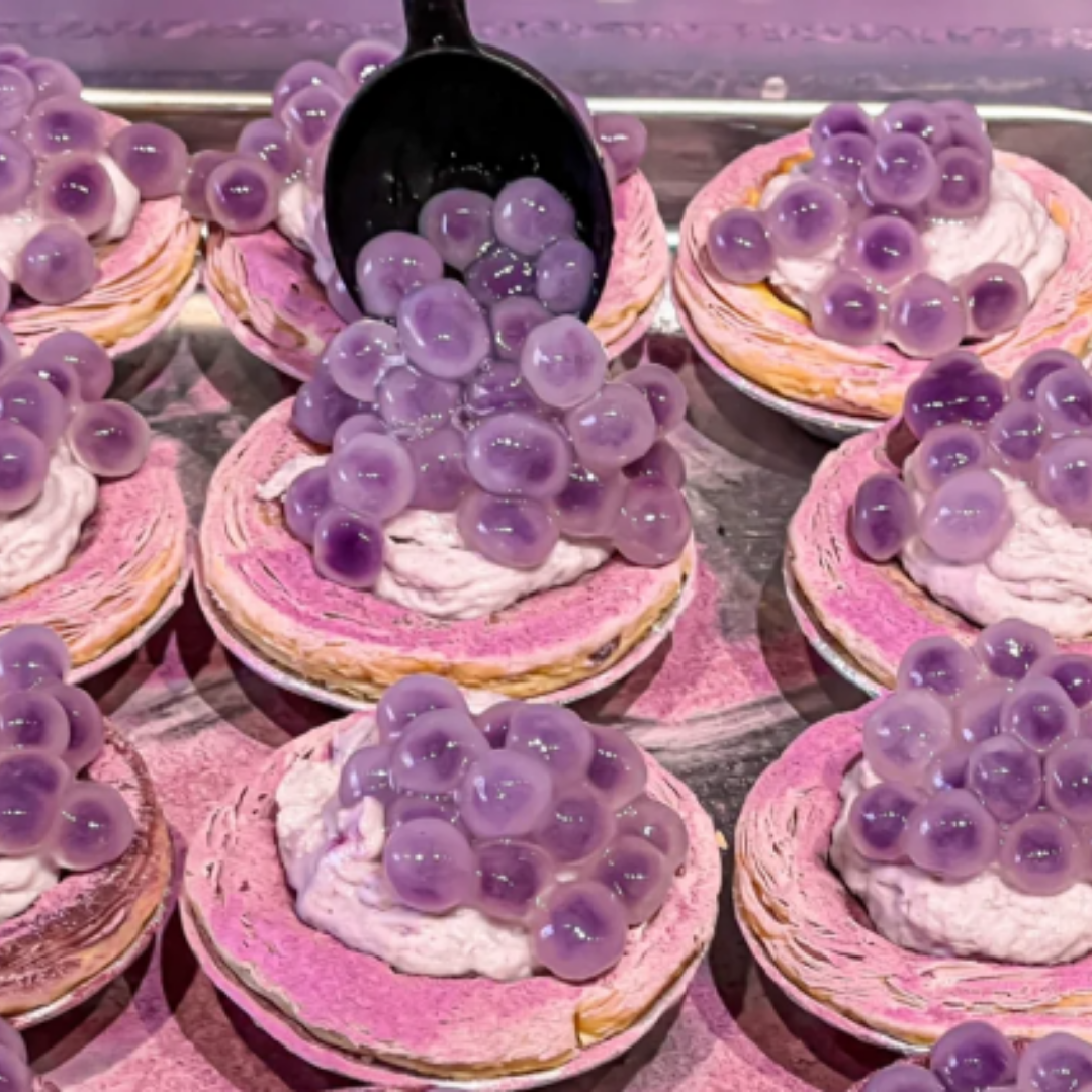 Purple Sweet Potato Popping Boba | Ready-to-Use Mochi Q | DIY Desserts & Beverages Toppings