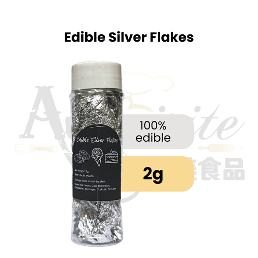 Edible Silver Flakes Baking Decoration | Baking Needs