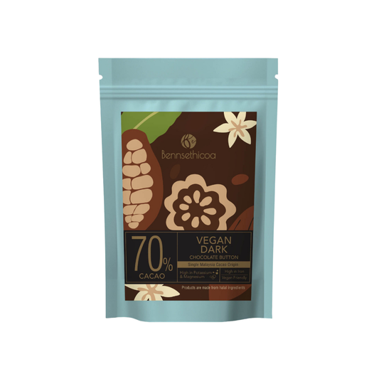 [BUNDLE DEAL] Benns Ethicoa Vegan Dark Chocolate Button 70% Cacao 86g
