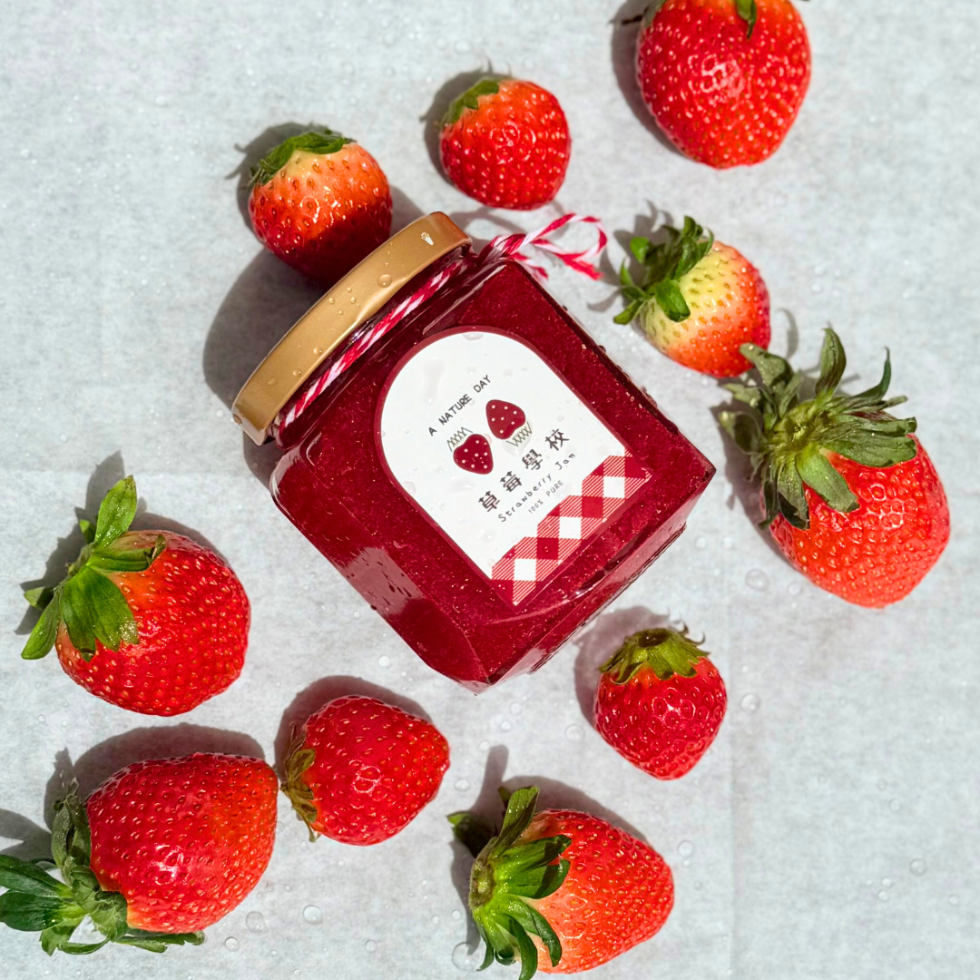 Organic Strawberry Jam 100% | Made from Taiwan Strawberry School