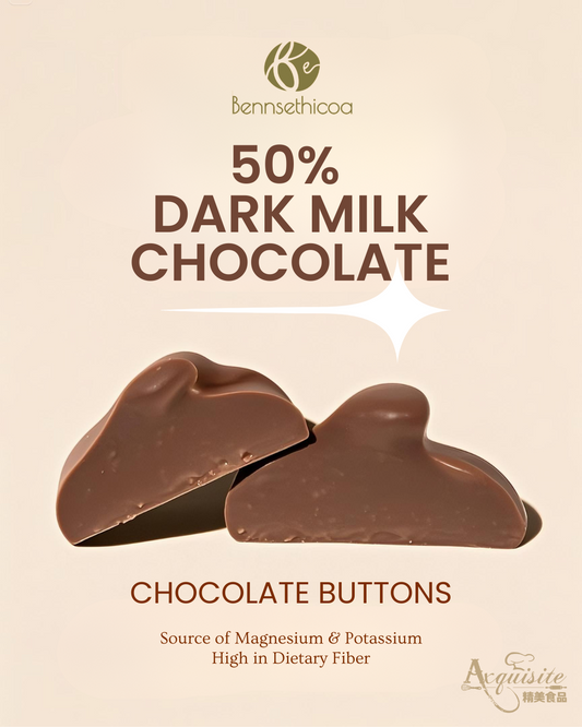 Dark Milk Chocolate, Halal chocolate, Smooth milk chocolate, Chocolate for milk chocolate lovers, 50% cacao chocolate, Less sweet chocolate, Healthy Chocolate, Chocolate high in dietary fiber, Chocolate with nuts and soya, Potassium and magnesium chocolate, Rich cacao milk chocolate, Chocolate for baking and snacking, Halal chocolate bar, Smooth and rich chocolate