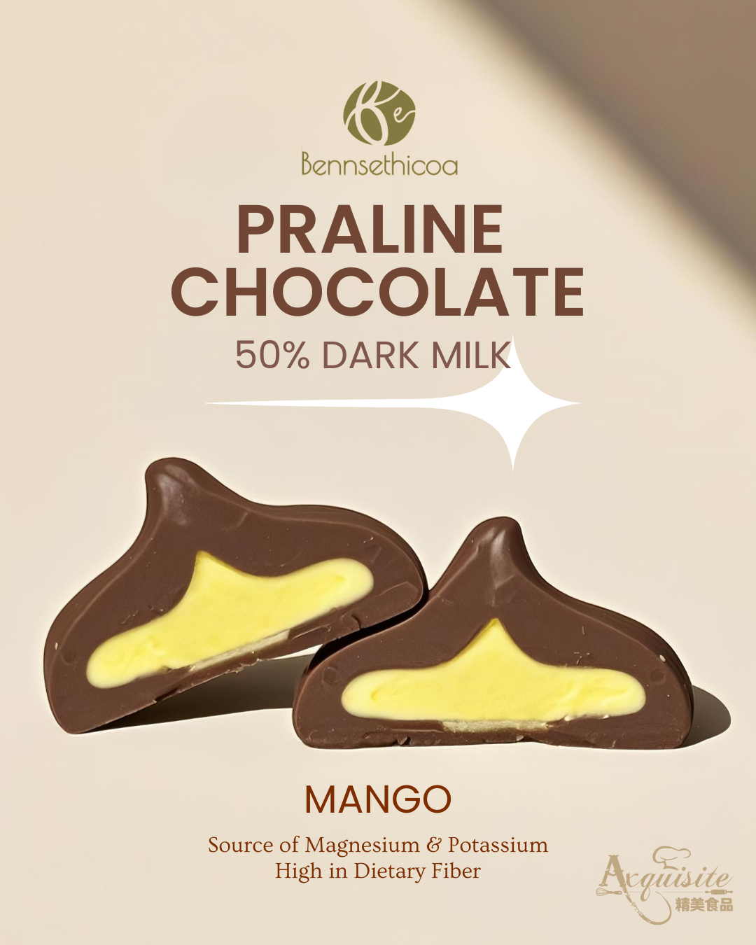 Premium chocolate, Less sweet milk chocolate, Chocolate with mango, Healthy dark milk chocolate, Gourmet chocolate gift, Smooth and creamy chocolate, chocolate lovers, premium cacao, Artisan chocolate, Baking chocolate, Nutty chocolate, Gourmet snacking, Single Origin, Vegan Friendly, Nutty Chocolate, Baking Chocolate, Tropical fruit chocolate