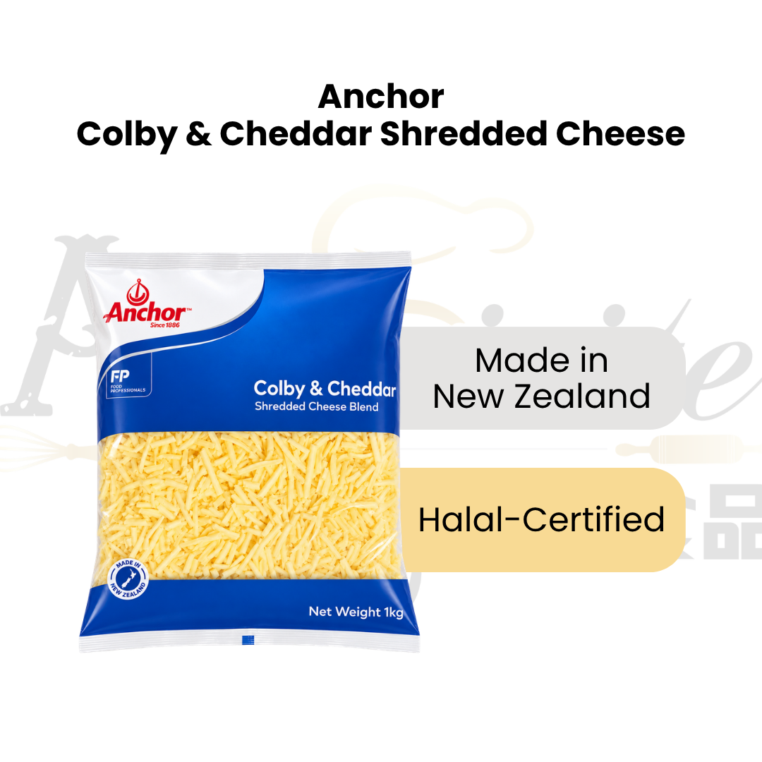 New Zealand Halal certified shredded cheese from wholesale commercial supplier in Singapore