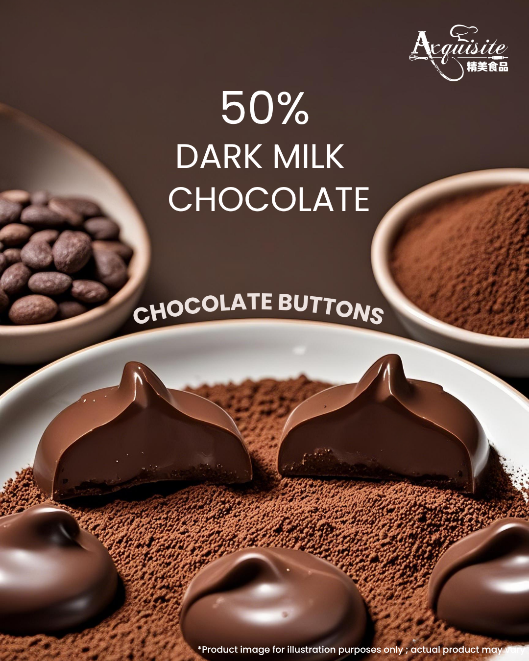 Benns Ethicoa 50% Dark Milk Chocolate Buttons | Premium Chocolate | Dark Milk Chocolate | Chocolate Treats