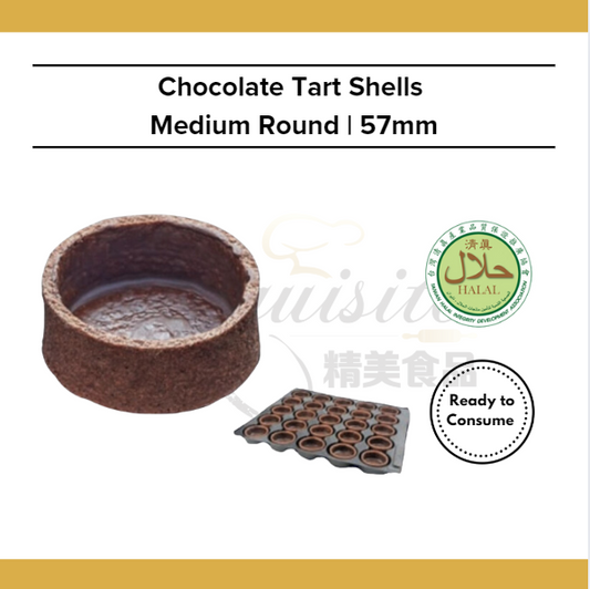 La Rose Noire LRN Chocolate Tart Shells Medium Round 57mm