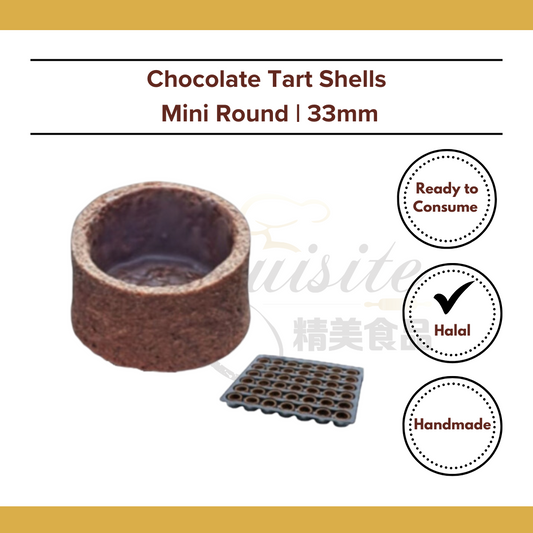 La Rose Noire LRN Chocolate Tart Shells Mini Round 33mm