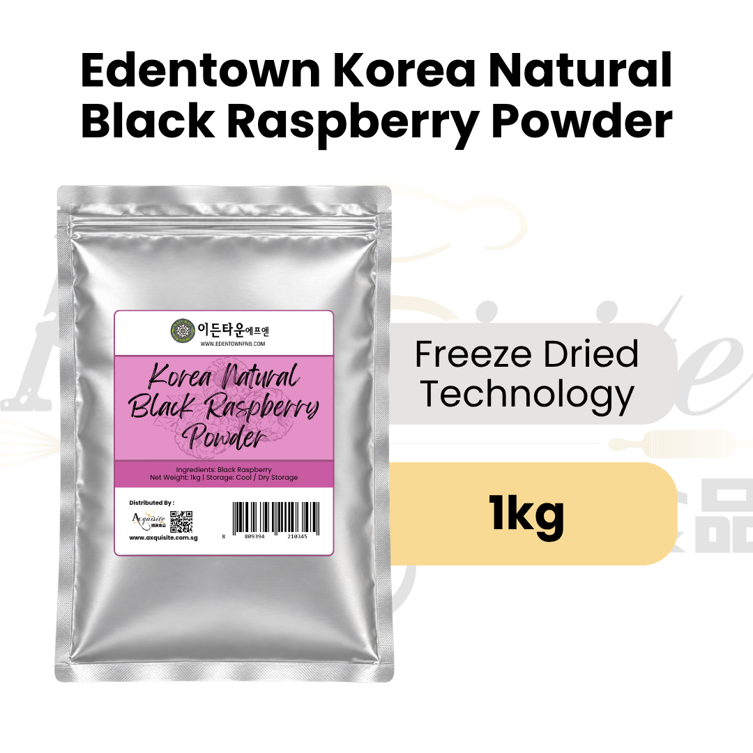 Korean vegan-friendly Black Raspberry Powder in 1kg packaging, freeze-dried technology