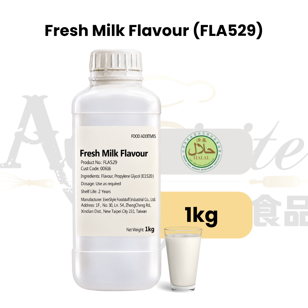 Everstyle Fresh Milk Flavouring 1kg for baking, cakes, pastries, desserts and beverages