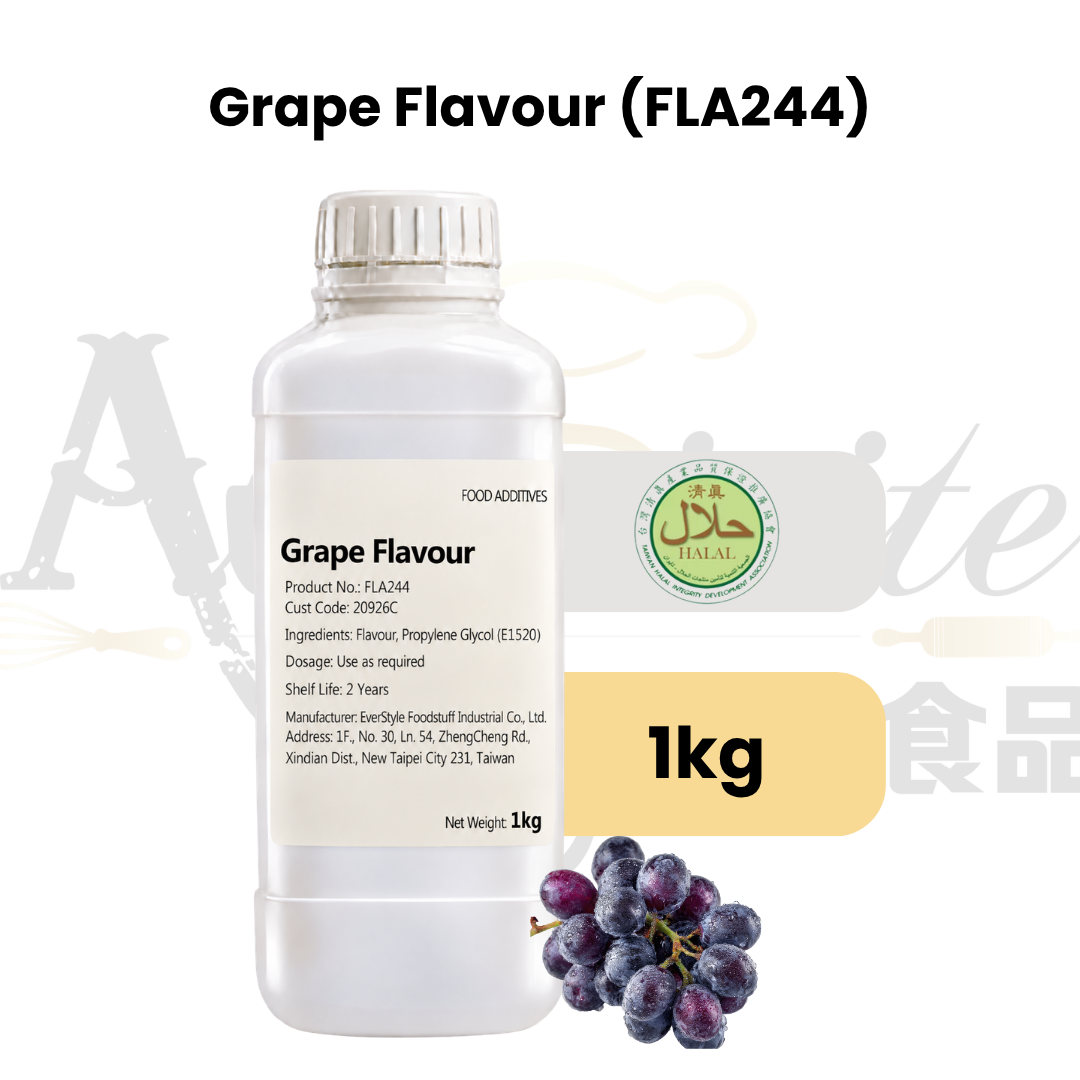 Everstyle Grape Essence Flavouring 1kg for baking, cakes, pastries, desserts and beverages