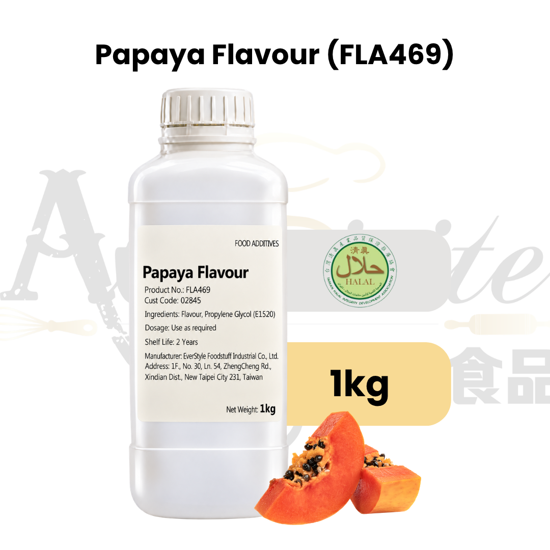 Everstyle Papaya Essence Flavouring 1kg for baking, cakes, pastries, desserts and beverages