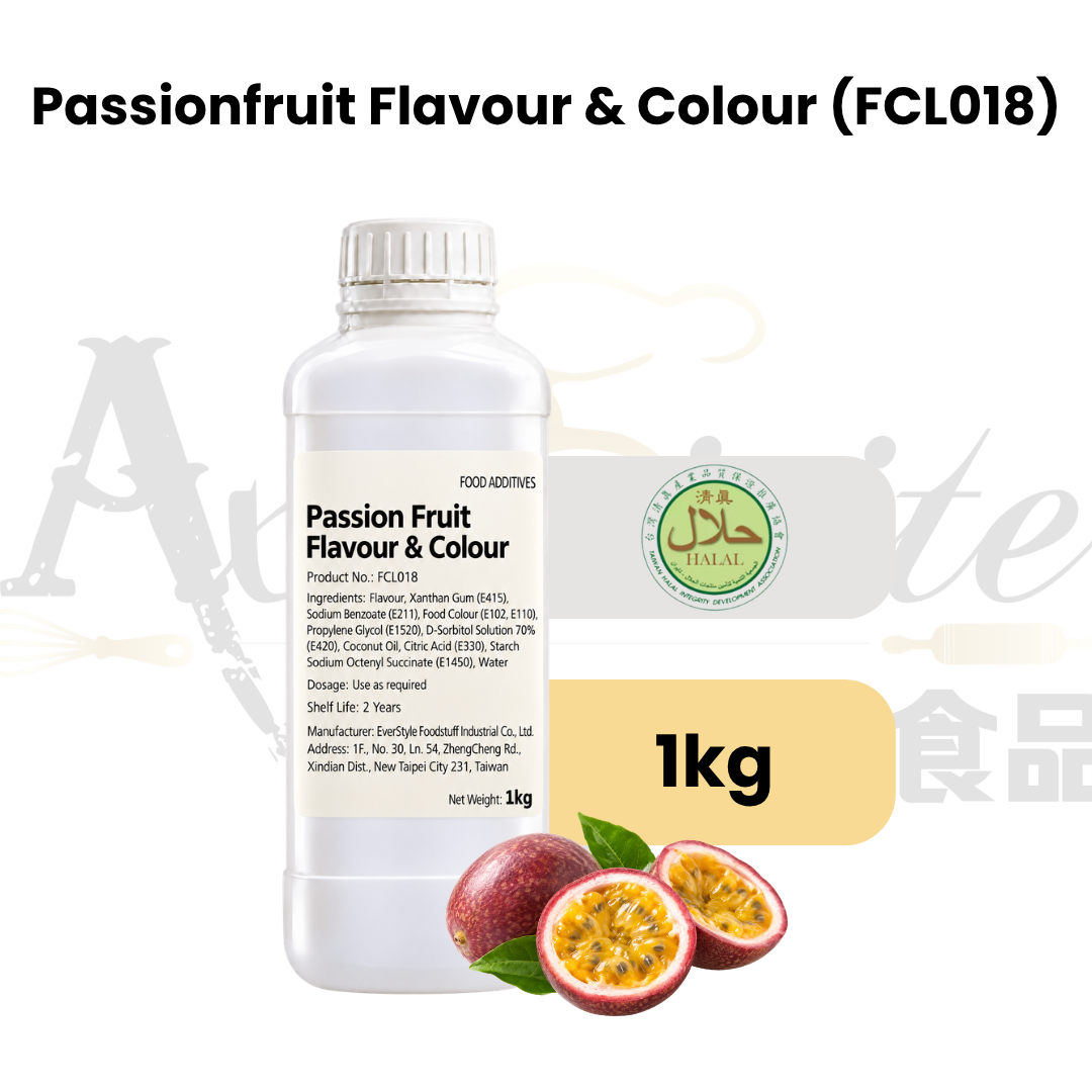 Everstyle Passion Fruit Essence Flavouring & Colouring 1kg for baking, cakes, pastries, desserts and beverages