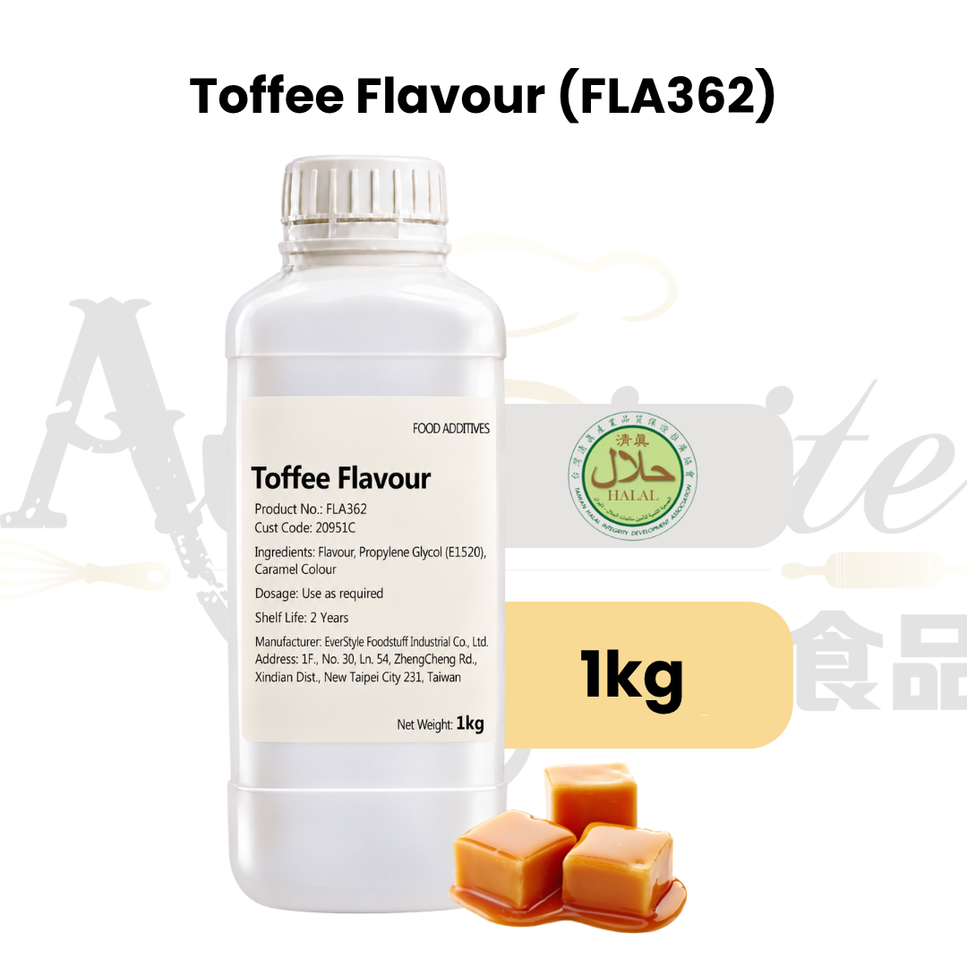 Everstyle Toffee Essence Flavouring 1kg for baking, cakes, pastries, desserts and beverages
