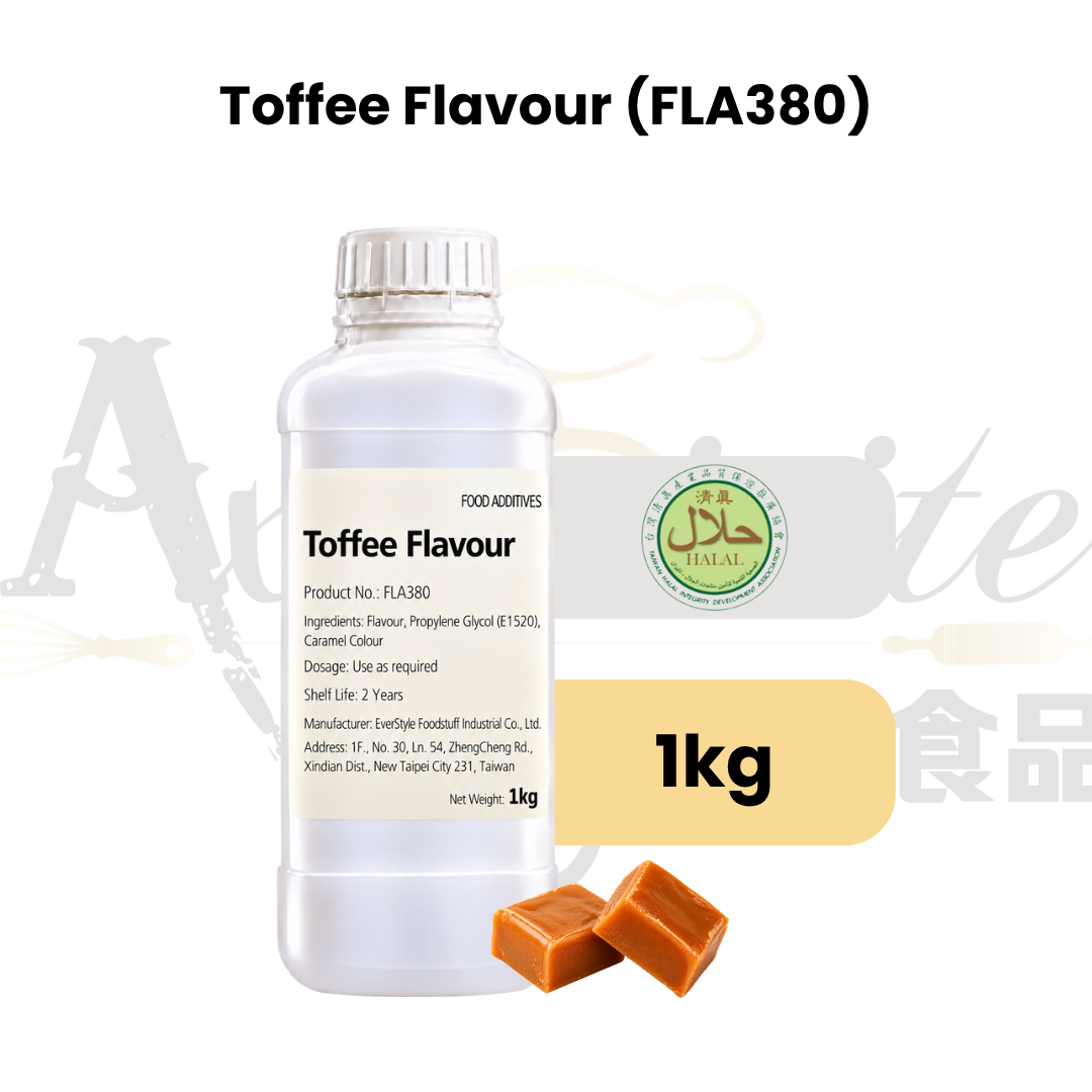 Everstyle Toffee Essence Flavouring 1kg for baking, cakes, pastries, desserts and beverages