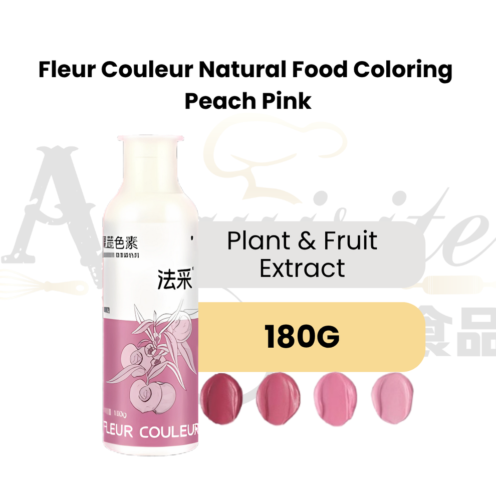 Fleur Couleur Natural Food Colouring 180g | Peach Pink – Axquisite Pte Ltd