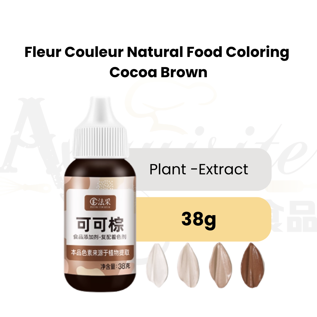 Fleur Couleur Natural Food Colouring 38g Vibrant Concentrated Edible Colourant For Baking, Cake Decorating & Icing