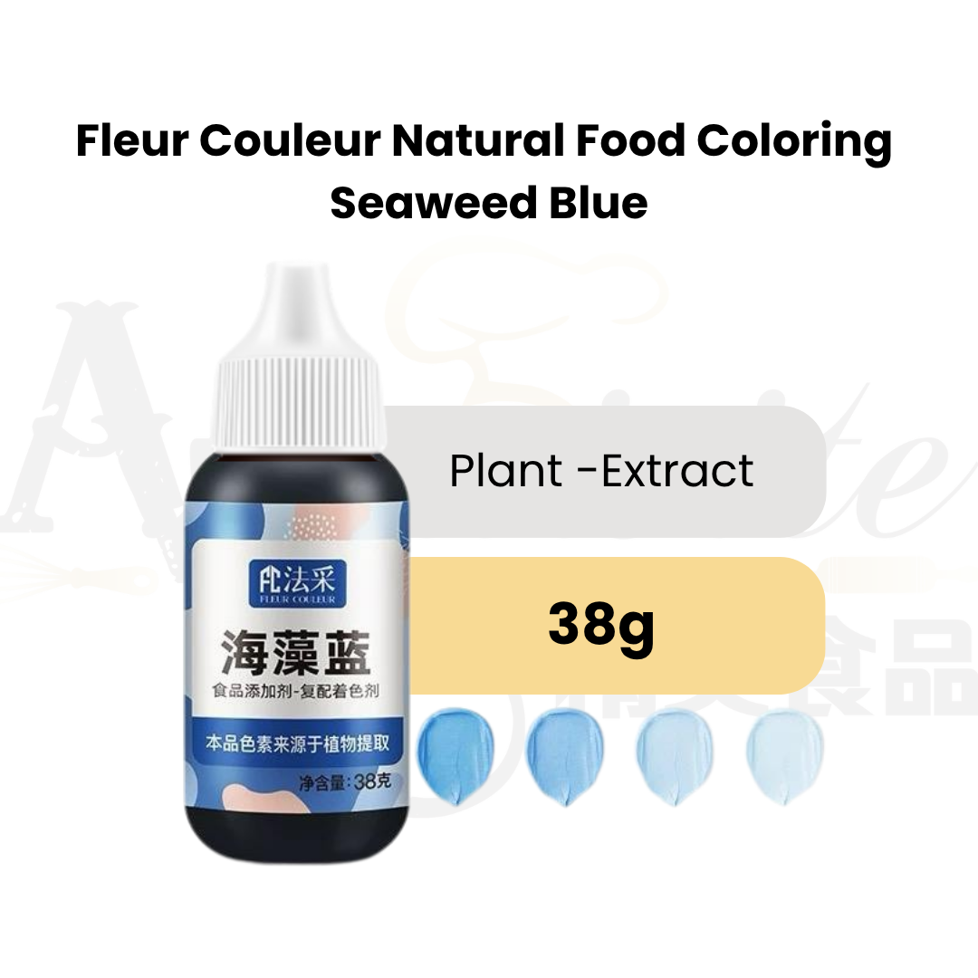 Fleur Couleur Natural Food Colouring 38g Vibrant Concentrated Edible Colourant For Baking, Cake Decorating & Icing