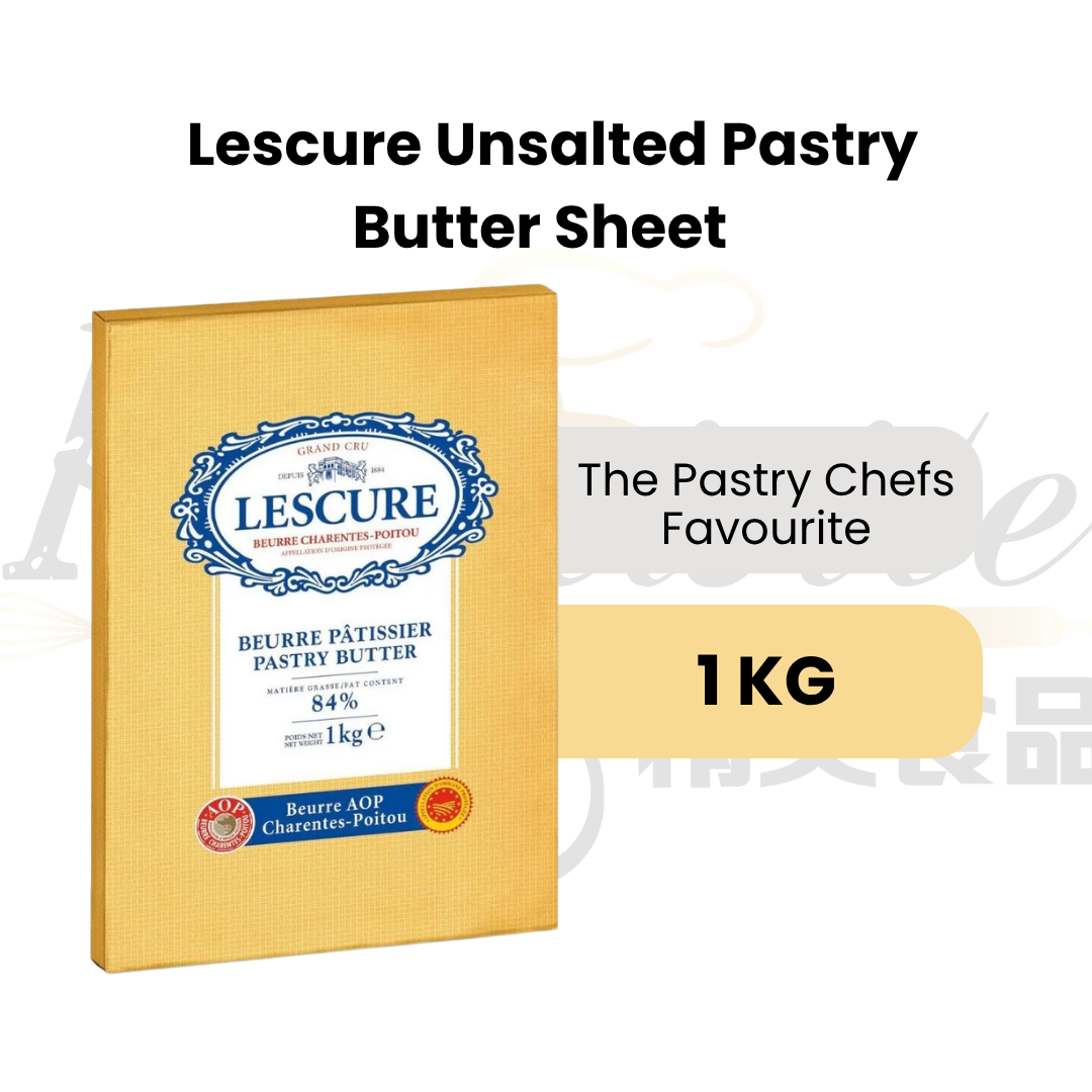 Buy 2 Lescure Unsalted Pastry Butter Sheets 1kg, Get 1 FREE UNIFLOUR Flour
