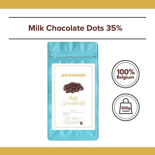 Awesome Milk Couverture Chocolate Dots 35%