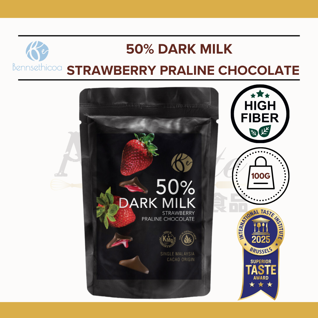 Benns Ethicoa 50% Dark Milk Strawberry Praline Chocolate | Premium Chocolate | Chocolate Snack