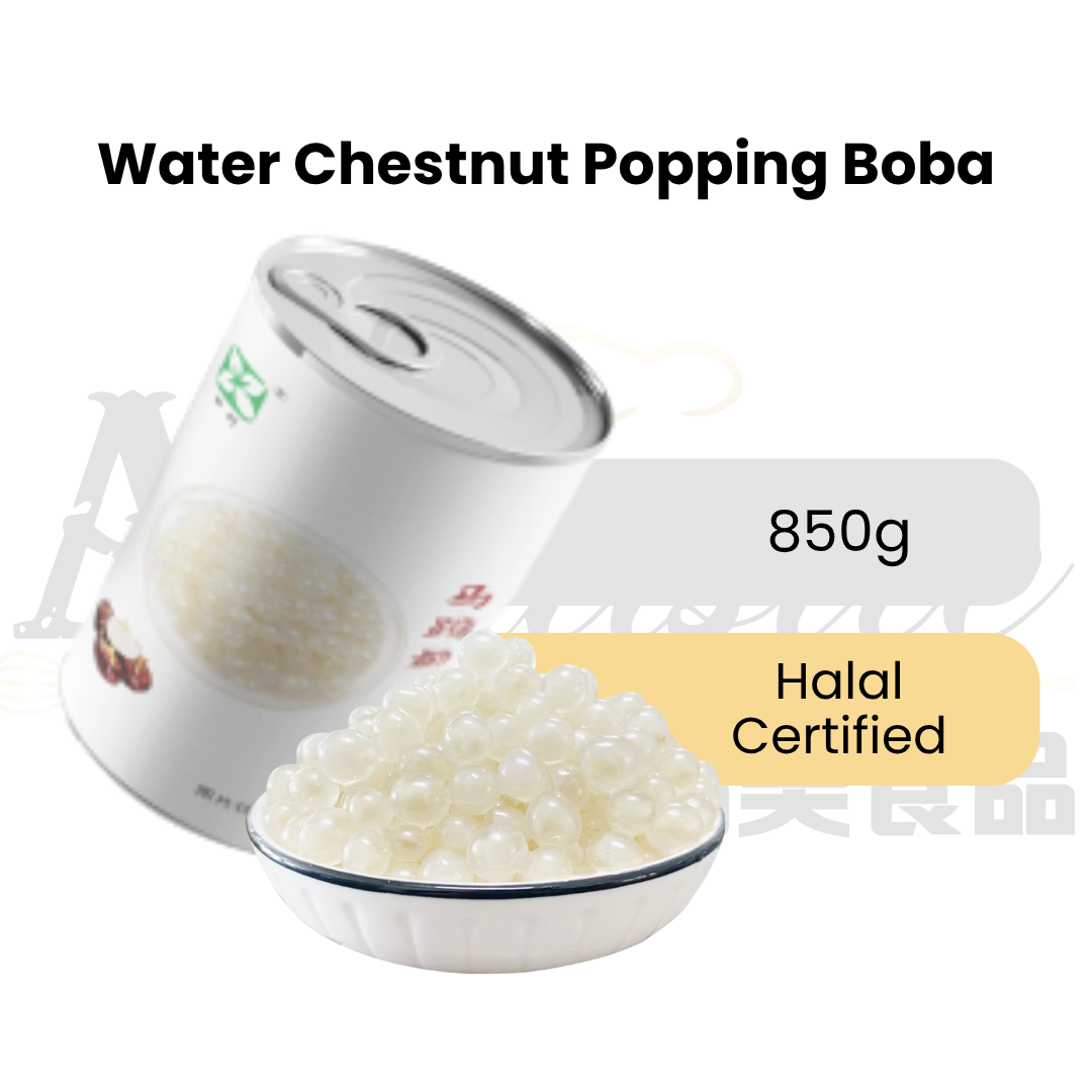 Water Chestnut Popping Boba | Ready-to-Use Mochi Q | DIY Desserts & Beverages Toppings