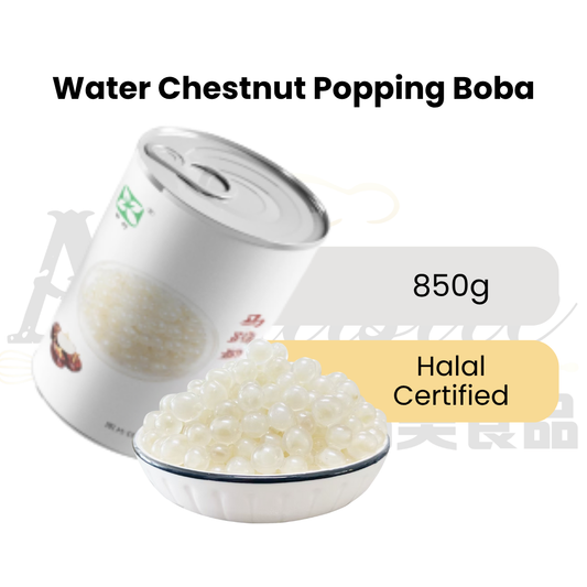Water Chestnut Popping Boba | Ready-to-Use Mochi Q | DIY Desserts & Beverages Toppings