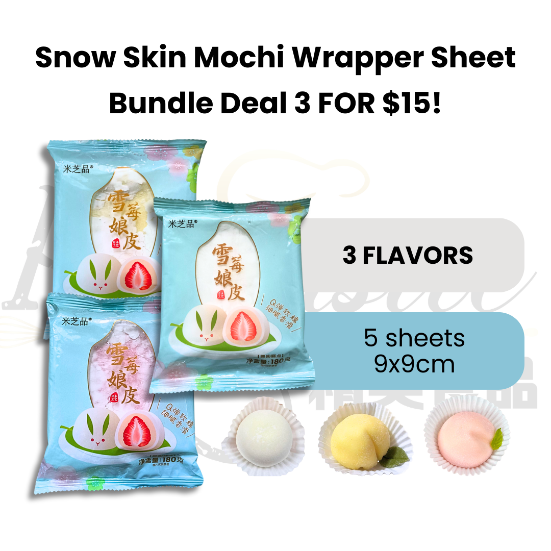 [BUNDLE] Premium Snowskin Mochi Wrapper Sheet |  Ready-to-Eat Daifuku Skins | DIY Desserts