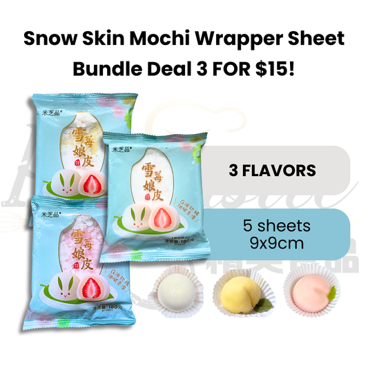 [BUNDLE] Premium Snowskin Mochi Wrapper Sheet |  Ready-to-Eat Daifuku Skins | DIY Desserts