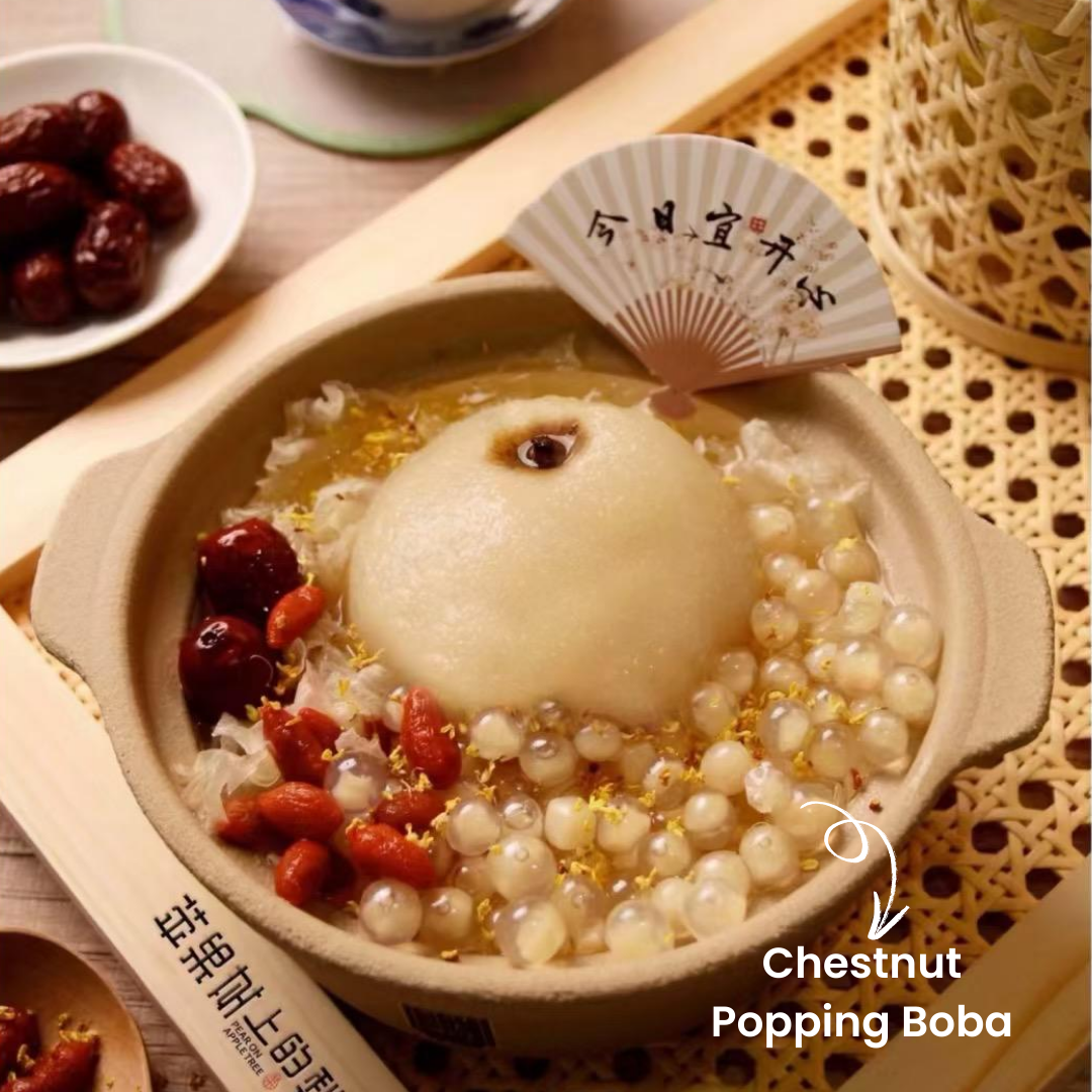 Water Chestnut Popping Boba | Ready-to-Use Mochi Q | DIY Desserts & Beverages Toppings