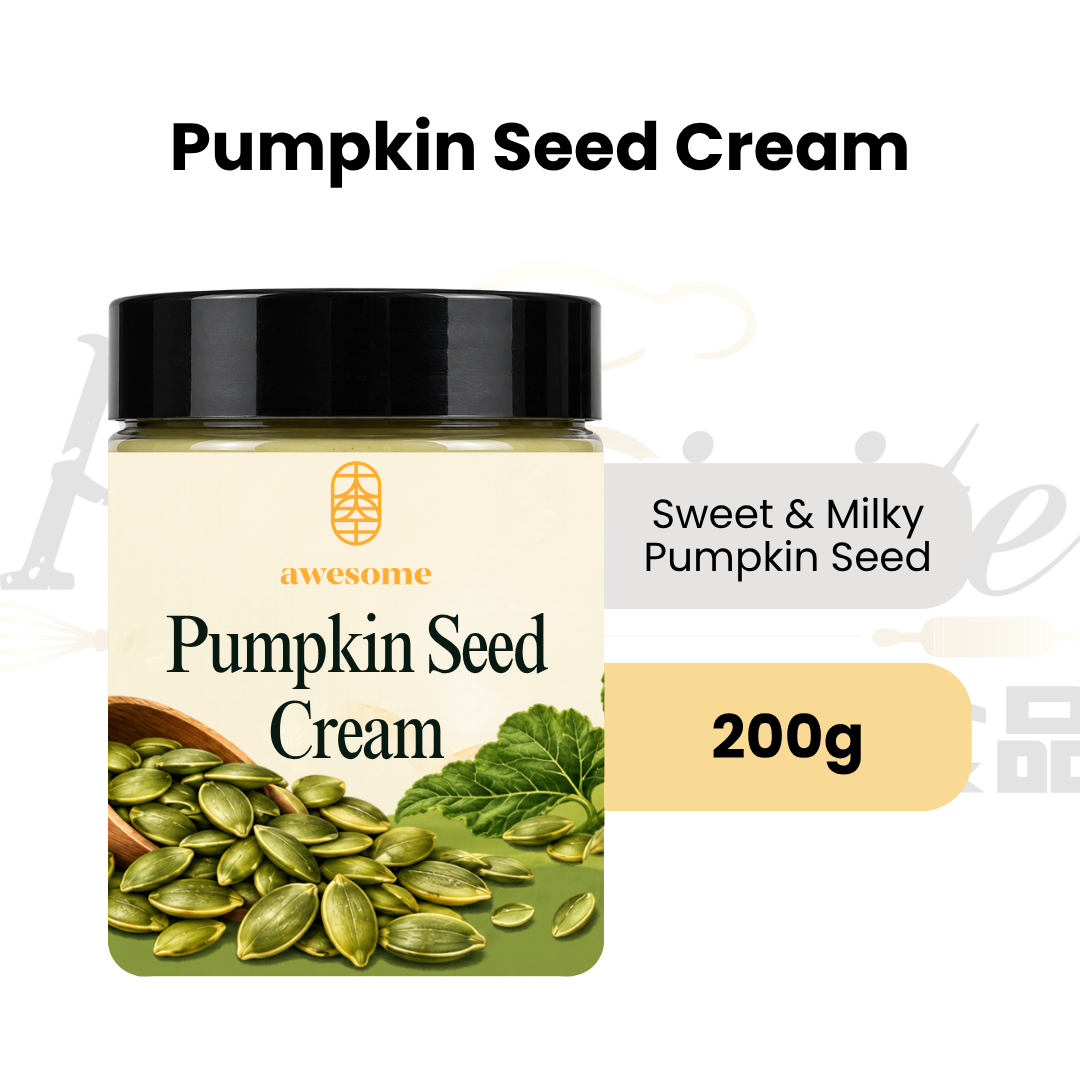 Awesome Pumpkin Seed Cream 200g jar with a sweet and milky flavour