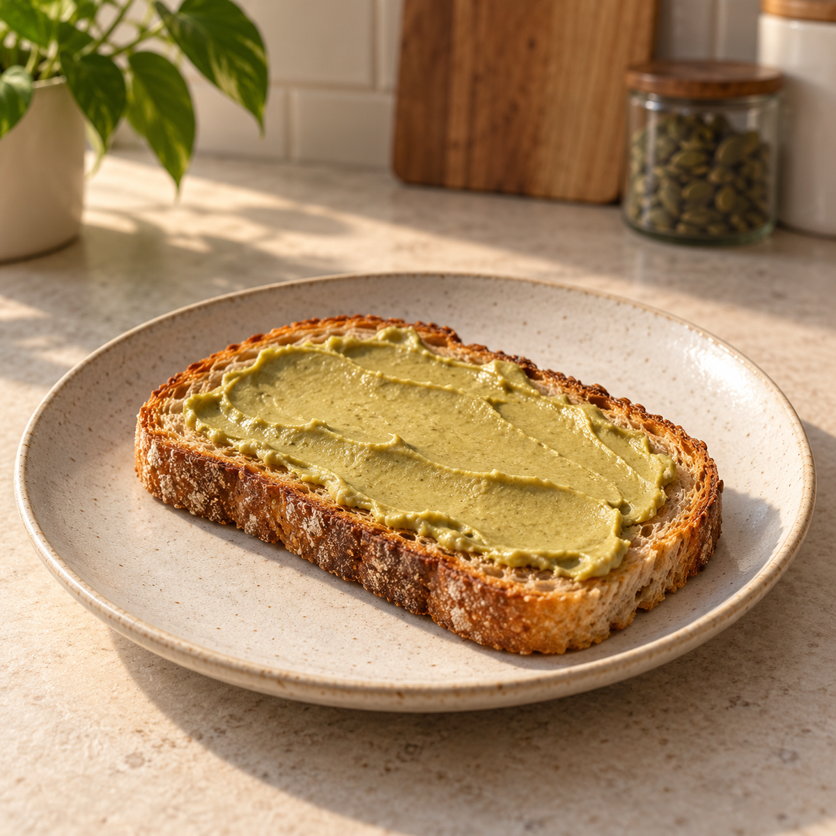 Toast spread with Pumpkin Seed Cream
