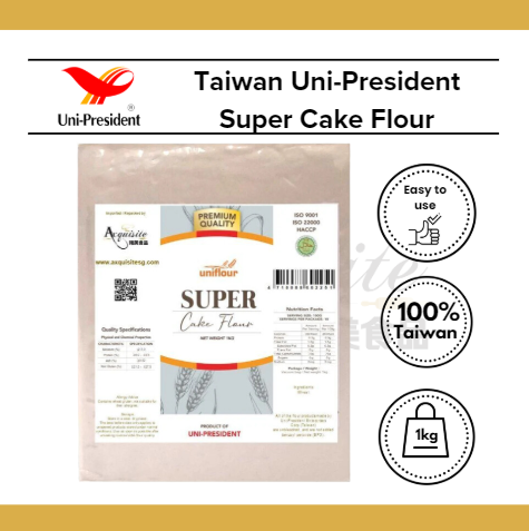 [PRE-ORDER BUNDLE DEAL] Uni-President Super Cake Flour 1kg x 5/10/18 Packets