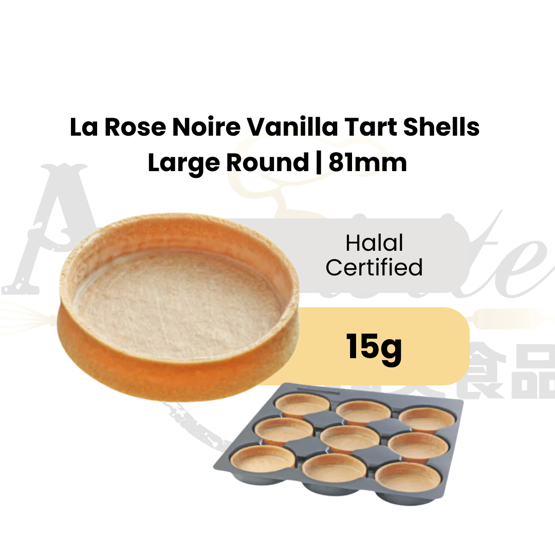 La Rose Noire LRN Vanilla Tart Shells Large Round 81mm