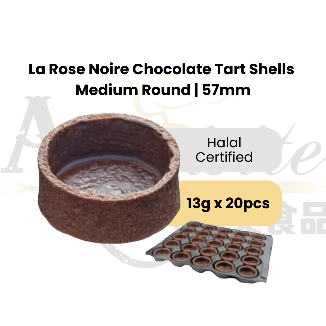 La Rose Noire LRN Chocolate Tart Shells Medium Round 57mm