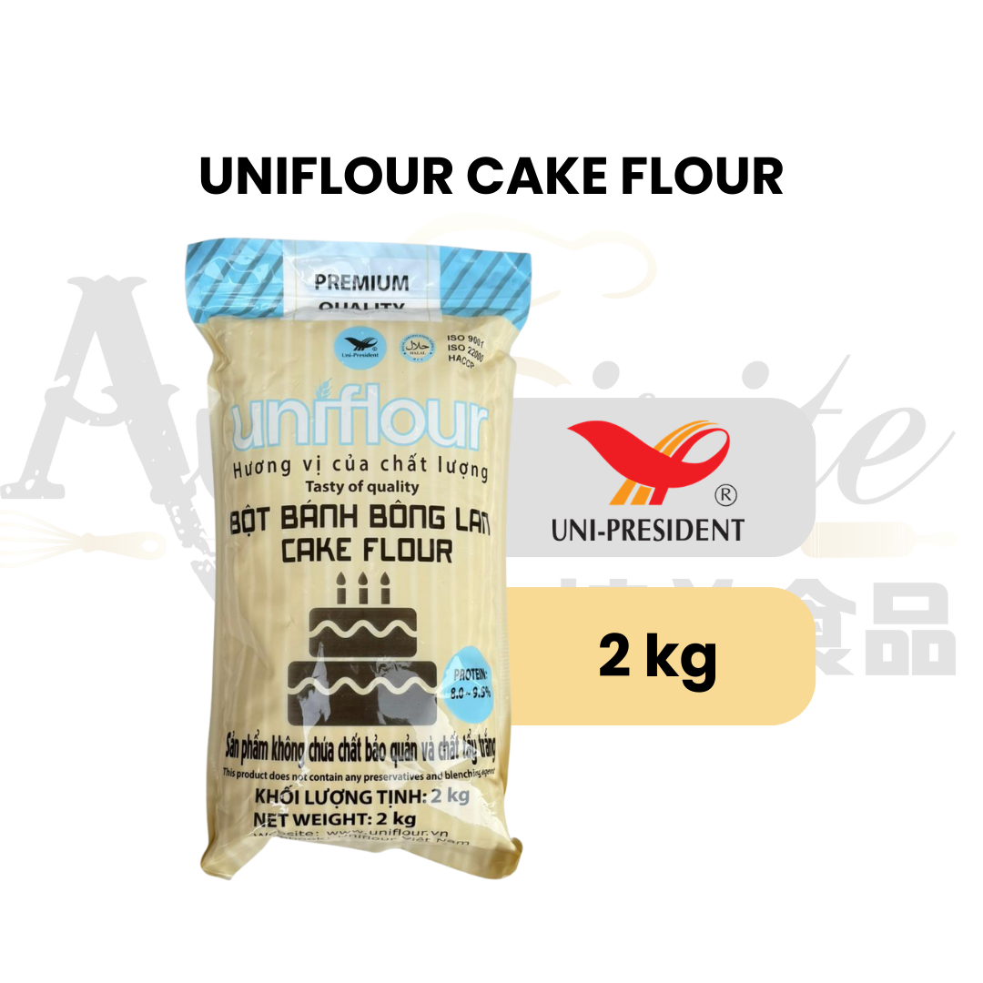 Uni-President cake flour, premium cake flour, low protein cake flour, soft wheat flour, baking flour for cakes, fine cake flour Singapore