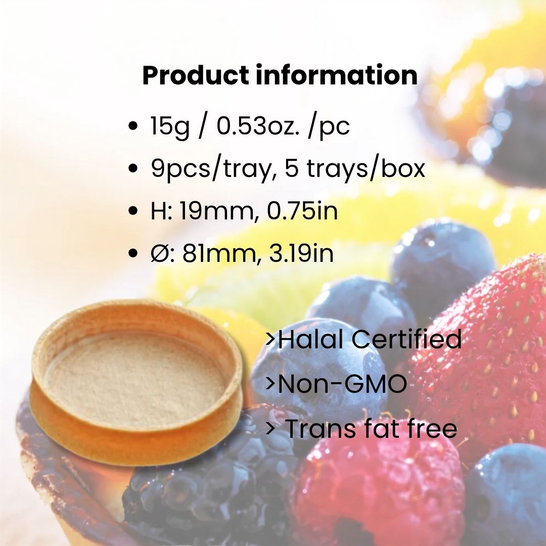 La Rose Noire LRN Vanilla Tart Shells Large Round 81mm