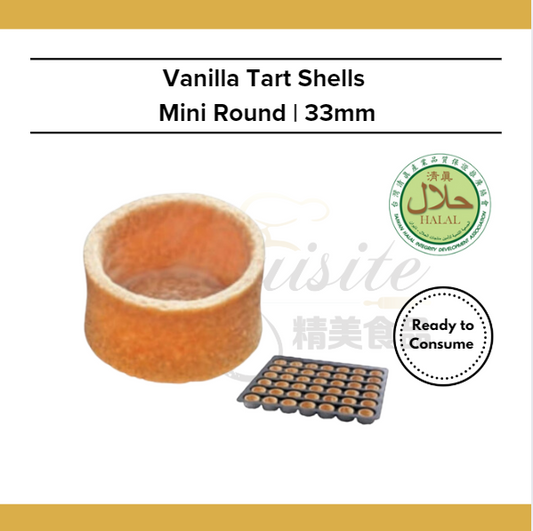 La Rose Noire LRN Vanilla Tart Shells Mini Round 33mm