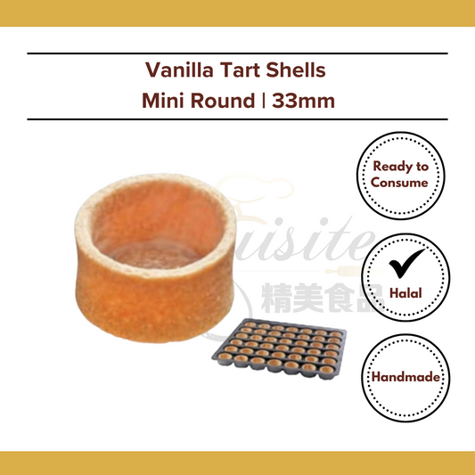 La Rose Noire LRN Vanilla Tart Shells Mini Round 33mm