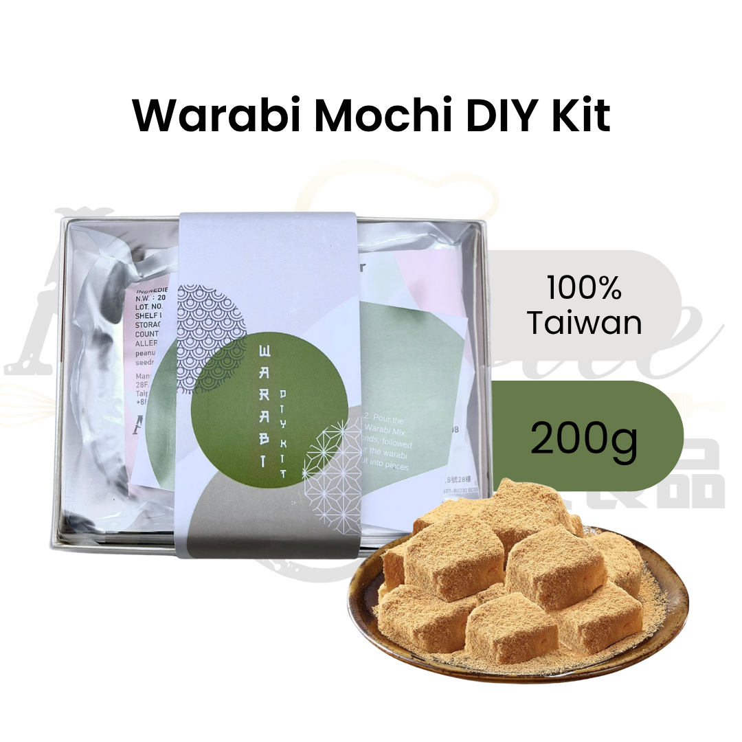 Warabi Mochi mix Singapore, Japanese dessert kit Singapore, Warabi Mochi making kit, Taiwanese Warabi Mochi DIY, Make Warabi Mochi at home, Mochi kit for beginners, Warabi Mochi powder, Japanese jelly dessert, Soybean powder for Warabi Mochi, Gluten-free Warabi Mochi, DIY Japanese sweets, Authentic Warabi Mochi mix