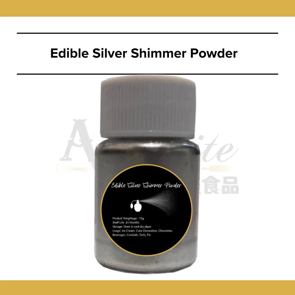 Edible Silver Shimmer Powder Baking Needs| Baking Decoration | Axquisite