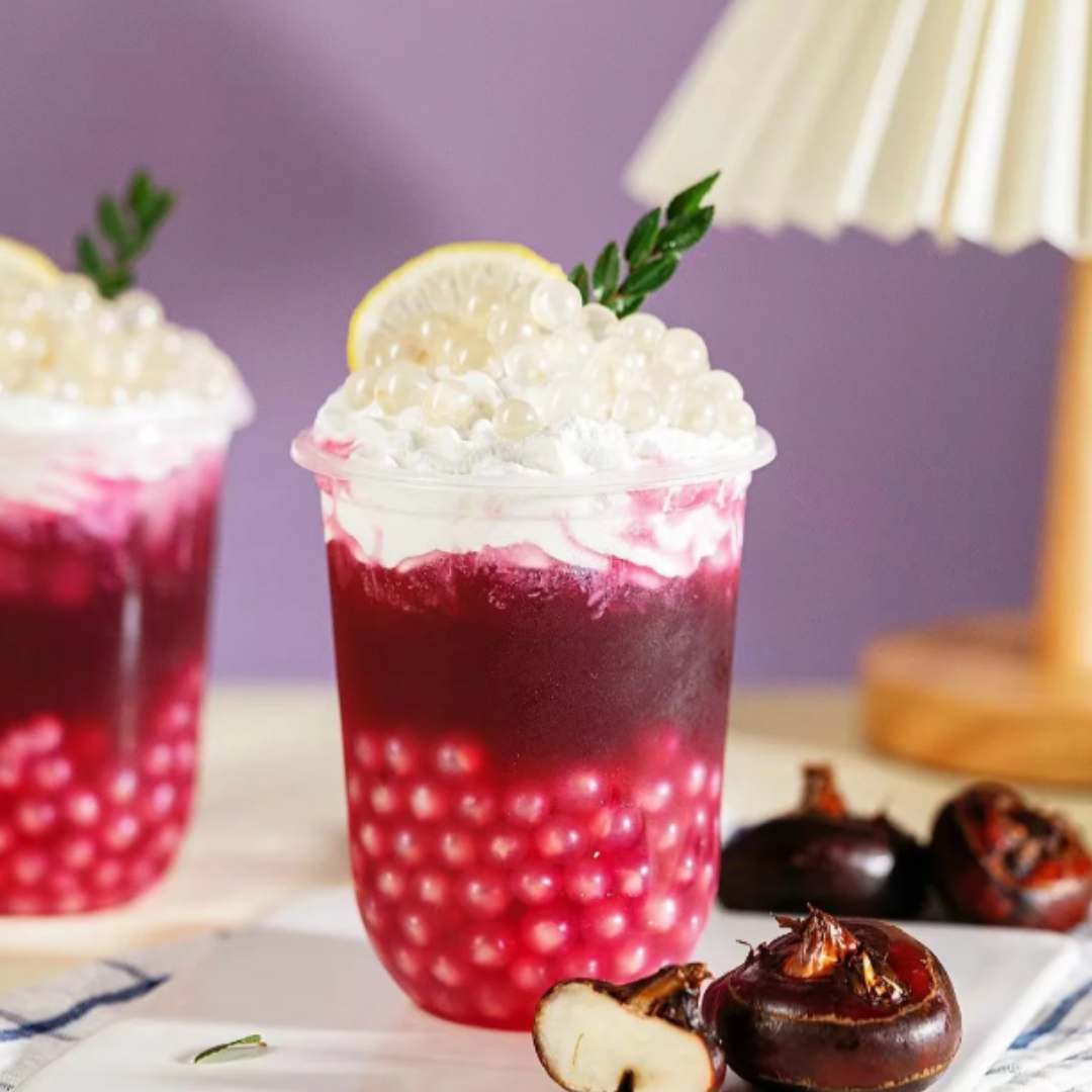 Water Chestnut Popping Boba | Ready-to-Use Mochi Q | DIY Desserts & Beverages Toppings